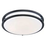 Designers Fountain Flush Mount Ceiling Light, 10 Inch Round LED DC Plastic Lighting Fixture Kitchen, Bedroom, Bathroom, and Hallway, Dimmable, 1150 Lumens, 3000K/4000K/5000K, Bronze, EV1410C3C-34