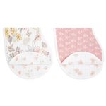 aden + anais Burpy Baby Bib - Earthly Star, 2 Pack | 100% Cotton Muslin, 4 Layer Burping Cloth, Feeding & Dribble | Super Soft & Absorbent Burp Rag Newborn Essentials for Boy & Girl | Neutral Coloured