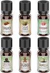 Good Essential - Professional Winter Fragrance Oil Set Cinnamon Vanilla Gingerbread Fragrance Oil for Candle Making, Soaps Perfume Diffuser Home Care - Aromatherapy Oil 6-Pack - Candle Fragrance Oil