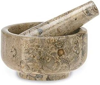 Classic Fossilstone Pestle & Mortar - Handmade from the Foothills of the Himalayas!