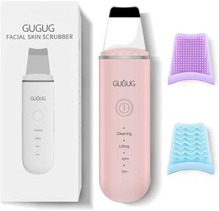 GUGUG Skin Scrubber Face Spatula Skin Spatula Pore Cleaner Blackhead Remover Tools for Facial Deep Cleansing-4 Modes, Pink