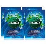 Radox Muscle Soak Bath Therapy Thyme Scented Herbal Bath Salt with expertly Blended Herbs and Minerals to Soothe and soak Your Tired and Aching Muscles, 400g Multi Buy 4 Pack