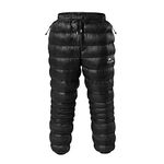 Naturehike DW Down Pants 90% Filling 800FP Warm Ligtweight Windproof Waterproof Goose Down Trousers for Winter Camping,Hiking (Black-XL-with Pocket)