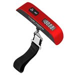 Travel Inspira Digital Luggage Scale 110LB /50 KG with LCD Display,Overload Alarm Temperature Sensor-RED