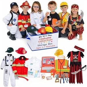 Born Toys 6-in-1 Toddler Costume Trunk, Dress Up Set for Kids, Boys & Girls