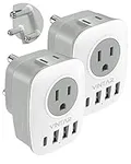 [2-Pack] South Africa Power Adapter