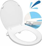 GenieBidet STEALTH Round Bidet Seat | Self Cleaning Dual Nozzles + Rear & Feminine Cleaning | No wiring required. Easy 20 minute install | Hybrid T with ON/OFF Included! [Travel Bidet Included] [SHIPS FROM USA-DUTIES PREPAD!]