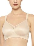 Triumph International Women's Synthetic Non-Padded Wirefree Molded, Full-Coverage Bra (100I526 LZ_New Beige_38E_New Beige_38E)