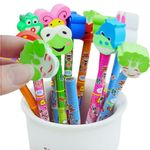 IncyWincy Cartoon Pencil Eraser Set (Pack of 96), Strong Grip Pencils with Fun Erasers, Colorful Art Stationery Kit for Kids, Perfect for Birthday Return Gifts, School Supplies, Goodie Bag Fillers