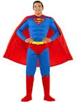 Funidelia | Superman costume 100% OFFICIAL for man size XXL Man of Steel, Superheroes, DC Comics, Justice League, costume accessory - Fun costumes for your parties