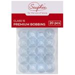 20pcs Bobbins fits Singer Sewing Machine - Class 15 Plastic Bobbins, 81348