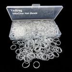 Clear Elastic Hair Bands, Yedtreg 500pcs Small Hair Rubber Bands with Box, Soft Mini Hair Elastics Hair Ties for Women Hair, Kids Hair, Braids Hair, Beard etc