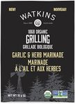 Watkins Gourmet Organic Grilling, Garlic Herb Marinade, Non-GMO, Kosher, 35 g