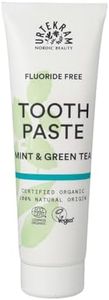 Urtekram Flouride Free Mint with Green Tea Toothpaste - Vegan - Organic - Natural Ingredients - Urtekram Dental, 75ml (Pack of 1)