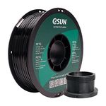 eSUN PETG filament 1.75mm Solid Black 1kg(2.2lb) Spool for Makerbot, Reprap, UP, Afinia, Flash Forge and all FDM 3D Printers, Solid Opaque Black