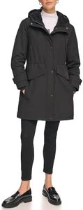 Calvin Klein Women's Transitional Parka with, Black, Small