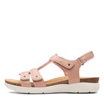 Clarks Women's April Cove Sports sandal, Blush Leather, 5 UK