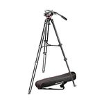 Manfrotto MVK502AM-1 Professional Fluid Video System Aluminum Tripod with Telescop Twin Leg (Black)