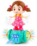 Zest 4 Toyz 360 Degree Rotating Musical Dancing Girl Toy, Dancing Doll with Flashing Lights & Bump and Go Action, Activity Play Center Toy for Kid Early Learning Educational Toys for Toddlers