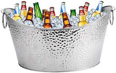 Stainless Steel Beverage Tubs Large Ice Bucket Drink Buckets for Parties Weddings 12L