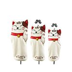 LOXASUM Golf Putter Headcover Leather Japanese Lucky Cat Animal Replacement Covers