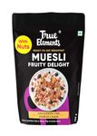 True Elements Muesli Fruit and Nuts 700g | 100% Wholegrain Breakfast Cereals | Rich In Fibre | Muesli with Oats and Nuts | Fruity Delight Muesli