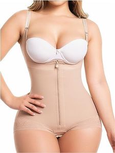 Salome 0413 Womens Butt Lifter Shapewear Fajas Colombianas Reductoras y Moldeadoras Beige M