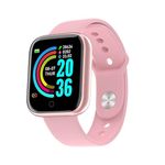 SKY BUYER Bluetooth Calling Smart Watch for Girl, Boys d20 Smart Band Activity Tracker Always on Display, Health Tracking AIl Voice Assistant, 60 Hz Refresh Rate, Stress Monitoring (Pink)