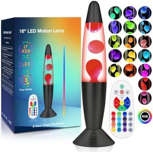 Biulazyda 16" Large LED Liquid Motion Lamps Multi Color Changing for Adults