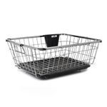 Houseware Stainless Steel Dish Drainer Basket for Kitchen Utensils/Dish Drying Rack with Drainer Plate Stand Bartan Basket