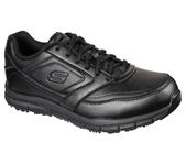 Skechers Mens Nampa Food Service Shoe, Black Polyurethane, 9.5 US