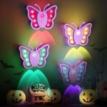 LOFTEK Butterfly Night Light - Motion Sensor LED Rechargeable Night Light for Kids, Wireless Magnetic Wall Sconce for Bedroom, Bathroom, Nursery, Cabinet, Stairs, Hallway, Halloween Xmas Gift, Purple4