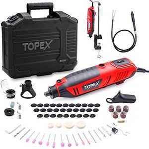 Heavy Duty 200W Rotary Tool Set Grinder Sander Polisher Flex Shaft Adjustable Speed Multi-Purpose Power Rotary Tool Kit w/Storage Case for Cutting, Sanding, Grinding, Polishing, Drilling, Engraving