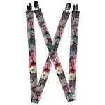 Buckle-Down unisex adults Buckle-down - Floral Suspenders, Multicolor, One Size US, Multicolor, One Size