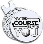 GEYGIE May The Course Be with You Golf Ball Marker with Magnetic Hat Clip, Funny Golf Accessories Gifts for Men Women, Golf Gifts for Men Woman, Birthday Gift for Golf Fan, Golf Novelty Gift (GHC073)