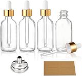 AOZITA 4 Pcs, 1 oz Golden Cap Clear