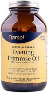 Efamol Pure Evening Primrose Oil - Natural Skin Supplement - Aids with Skin Firmness, Hydration, Wrinkles & Smoothness - with Omega-6 GLA - 180 Softgels