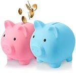 2 Pieces Cute Plastic pig money Ban