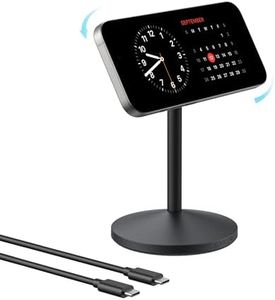 Anker MagGo Estación de Carga Inalámbrica, Soporte Inalámbrico Compatible con MagSafe de Carga Rápida de 15 W, Cargador Magnético con Certificación Qi2, Compatible con iPhone 15/14/13 Series y AirPods