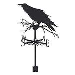 SUPERDANT 1 PCS Weathercock Crow Ornament Wind Vane Weathervanes Metal Weather Vane for Garden Decor Farmhouse Decorative Outdoor Garden Wind Measuring Tool