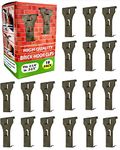 Brick Hook Clips - 18 Pack Bricks Hook Clip for Hanging Outdoors Wall Pictures, Metal Brick Hangers Fastener Hook Brick Clamps Brick Hooks Fireplace, Stone Hooks for Hanging Wreath Light Decorations