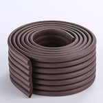 Mockery Baby Proofing Safety Corner Guards 2M Rubber Edge Protectors Sets Extra Thick Foam Bumper Soft Strip Cushion for Furniture Desk Table Step Fireplace Windowsill, Anti-Collision Strip (Brown)