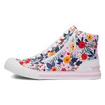 Rocket Dog Jazzin Hi Malden Womens Floral Canvas - Size 6 UK - Multicolour