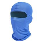 fuinloth Balaclava Ski Face Mask, Motorcycle Cycling Neck Warmer for Helmet, UV Protector Scarf for Men/Women Sky Blue