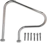 Pool Hand Rail,Swimming Pool Hand Rail Easy Mount Hand Grab Rail,Large (Stainless Steel) Return To Deck Hand Rail for Pools,Spas,Water Parks, Ramps(13.8" x 31.5" x 31.5")