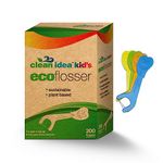 Clean Idea Kids EcoFlosser Pick - 200 Picks- Kids Flossers - Flossers for Kids - Floss Pick - Kids Dental Floss Picks - Floss Pick for Kids - Reach Teeth Easily - Floss Sticks for Kids and Toddlers - Tooth Floss Picks