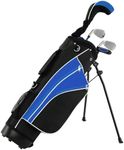 Maxmass Junior Golf Club Set, Kids Complete Golf Set with 3# Fairway Wood, 7# & 9# Irons, Putter, Head Cover and Stand Bag, Children Beginners Practice Pole (8-10 Years Old)