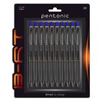 Pentonic B-RT 0.7mm Retractable Ball Pen Blister Pack | Blue Ink | Set of 10