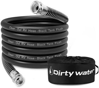 Kooprimit Camper & RV Black Water Hose - No-Kink Design Camper Sewer Hose - RV Accessories With Storage Bag - Perfect For Black Water, Gray Water, And RV Tank Cleaning