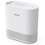 RENPHO HEPA Air Purifie for Home Bedroom 48㎡, True HEPA & Activated Carbon Filter, 22dB Quiet Sleep Air Cleaner, 4 Speeds, Night Light, Portable Odor Eliminator for Wildfire Pet Dander Smoke Pollen